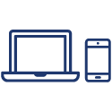 Laptop and cell phone icon