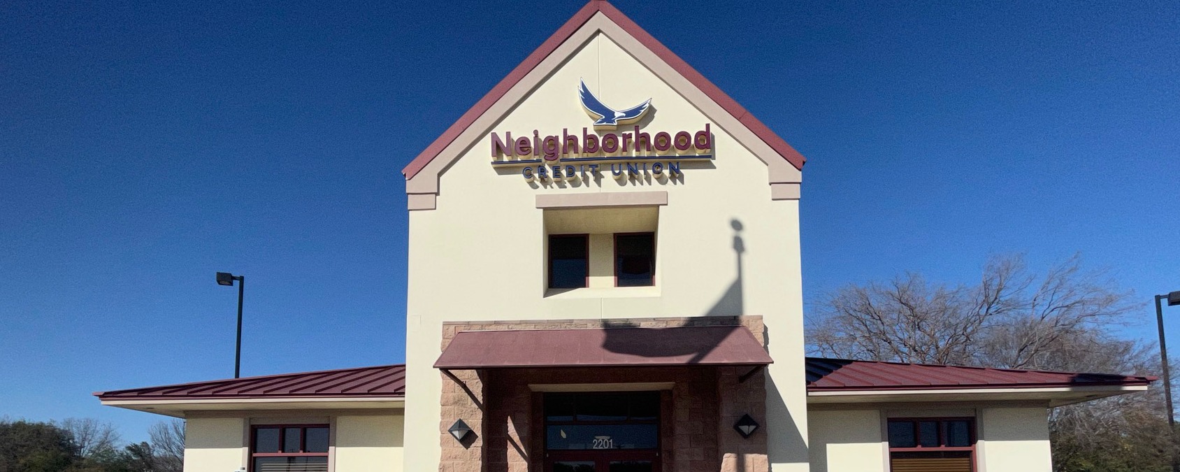 Mesquite branch outside with logo sign