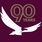 Still image of Neighborhood Credit Union Eagle and 90th birthday badge.