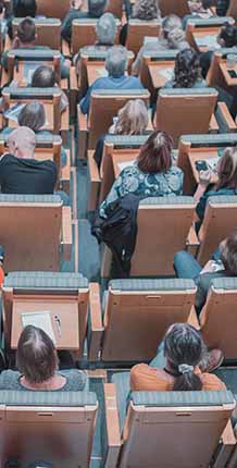 People sitting in class