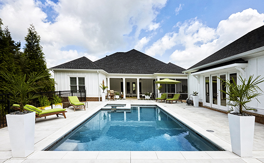 Backyard of a house with pool