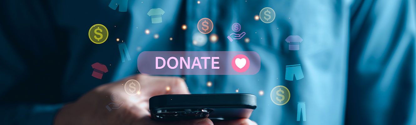 Online Donation on Mobile phone