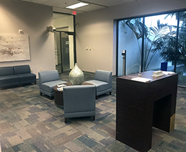 Waiting area with chairs