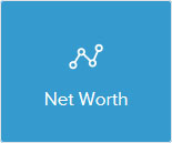 Line chart icon saying net worth