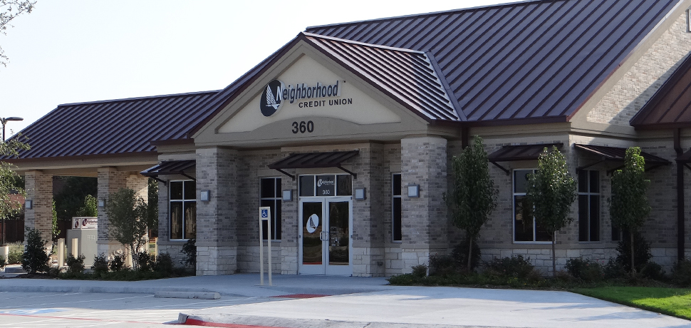 Outside of building with logo sign